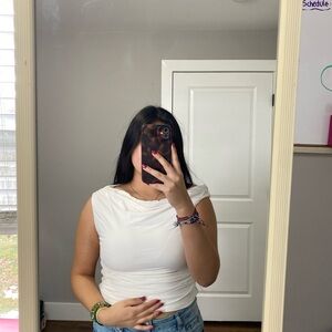 Elegant White Sleeveless Top